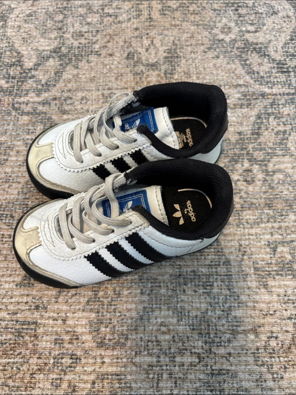 adidas White and Black Kids Sneakers
